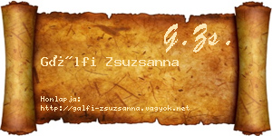 Gálfi Zsuzsanna névjegykártya